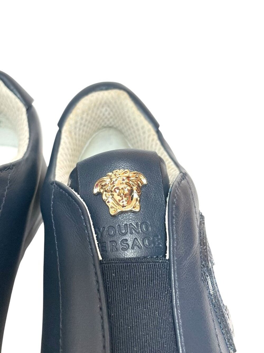 Versace Young leather low tops sneakers 13 31 - Picture 6 of 9